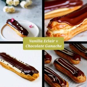 Vanilla Eclair v Chocolate Ganache